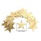 130 Feet Glitter Star Garland Banner - Bright Gold Hanging Bunting for Engagements, Weddings, Baby Showers, Birthdays, and Christmas Party Decorations